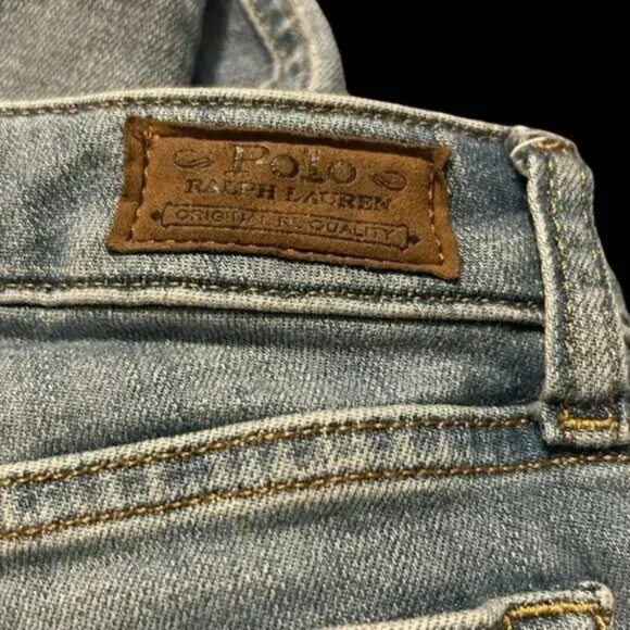 Kids Polo blue distressed jeans Size L (12/14) - Picture 3 of 11